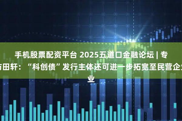 手机股票配资平台 2025五道口金融论坛 | 专访田轩：“科创债”发行主体还可进一步拓宽至民营企业