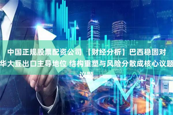 中国正规股票配资公司 【财经分析】巴西稳固对华大豆出口主导地位 结构重塑与风险分散成核心议题